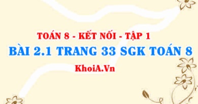 Bài 2.1 trang 33 SGK Toán 8 tập 1 Kết nối tri thức